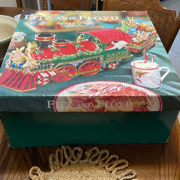 Fitz and Floyd | Holiday | Fitz And Floyd Santa Express Cookie Jar